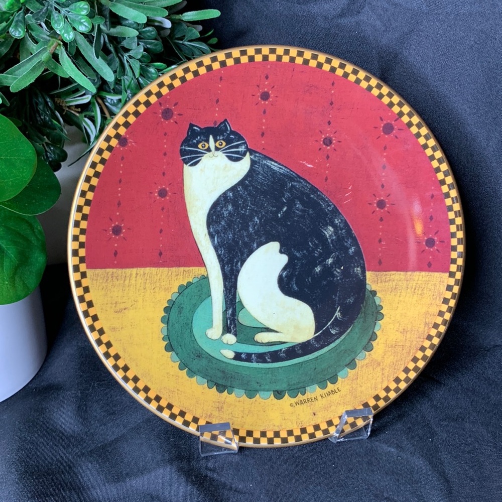 Lenox 1994 Happy Cat by Warren Kimble from the Warren Kimble Cat Collection